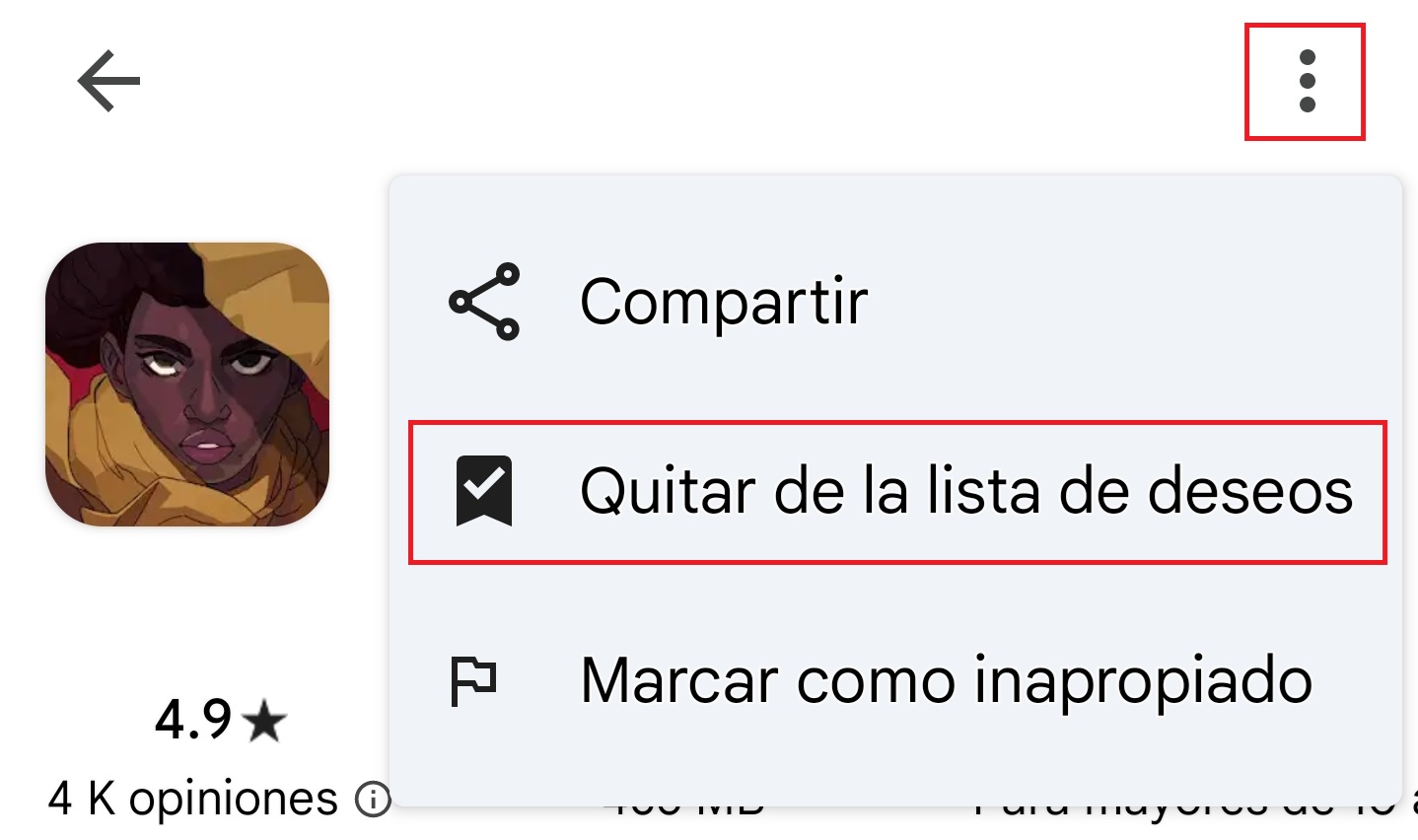 Cual es la manera de eliminar y borrar el listado de deseos de Google Play Store